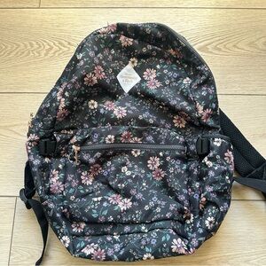 Abercrombie girls backpack floral black Euc